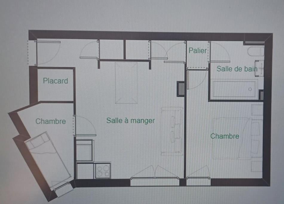 Spacieux Appartement T2 & Cabine Les Angles  Eksteriør billede